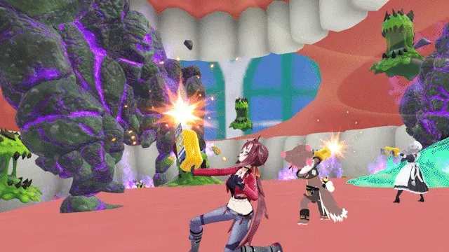 ゲームプレイ中のキャラクター